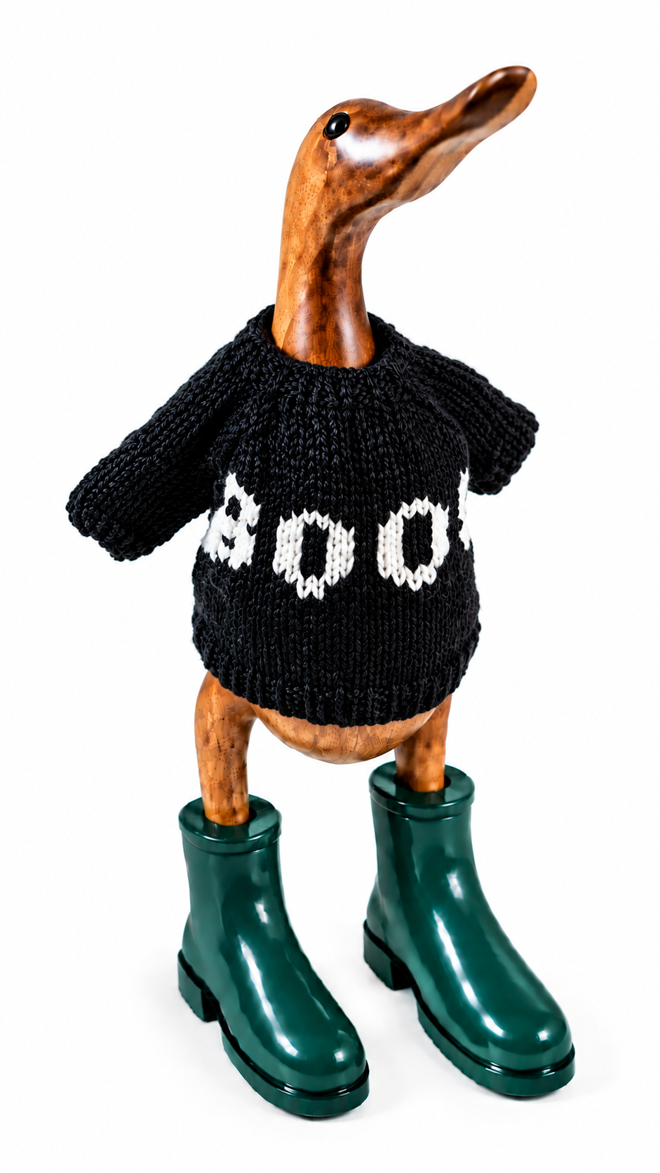 Hand Knit Halloween BOO! Duck Sweater
