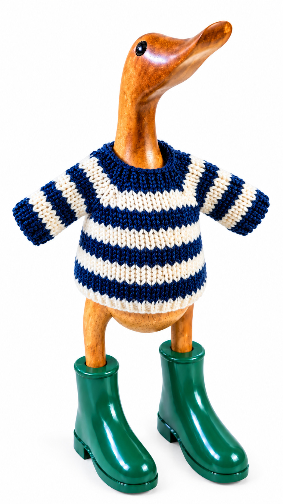 Hand Knit Stripes Duck Sweater