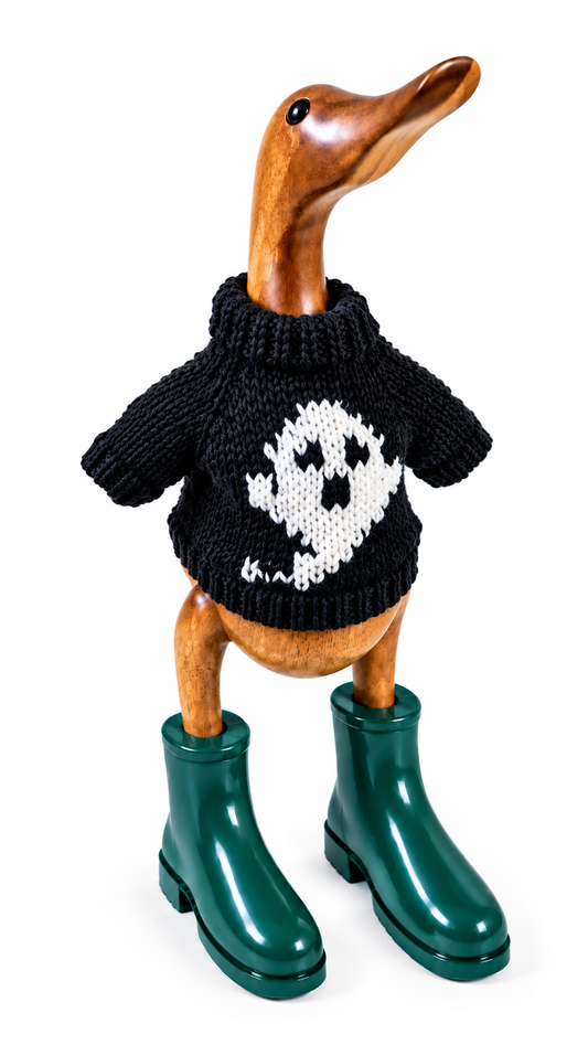 Hand Knit Ghost Duck Sweater