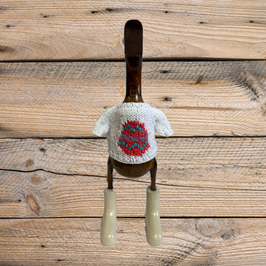 Hand Knit Easter Egg Duck Sweater