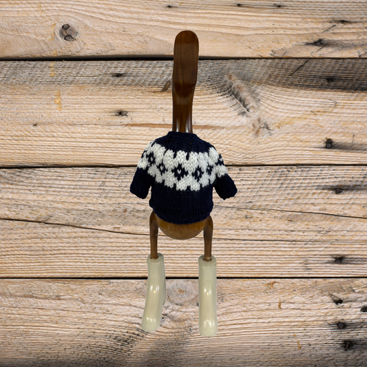 Hand Knit Fair Isle Duck Sweater