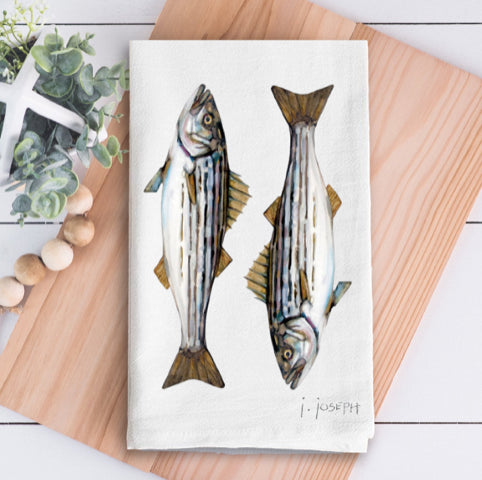 Cotton Flour Sack Dishtowel - Striped Base by Jeremy Joseph