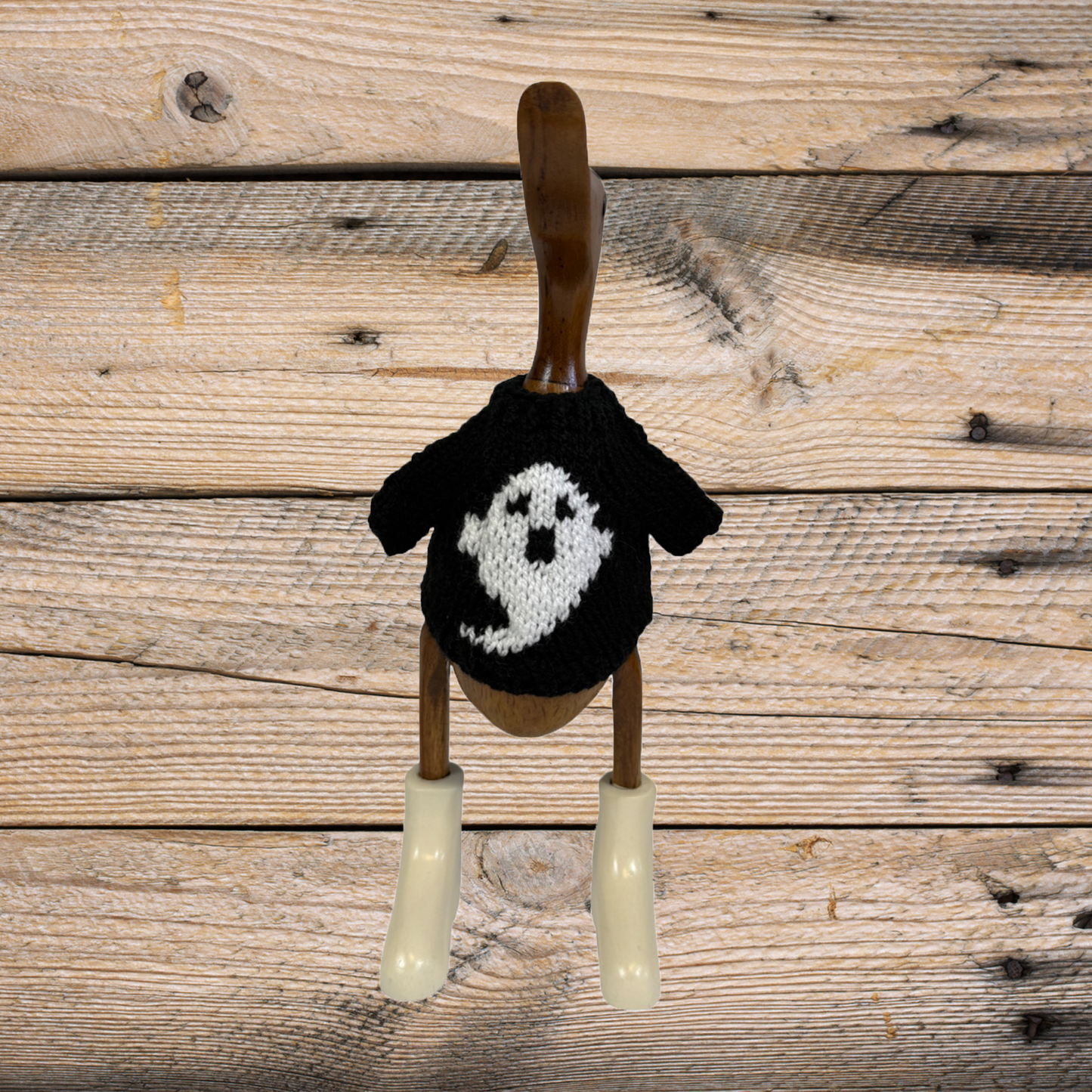 Hand Knit Ghost Duck Sweater