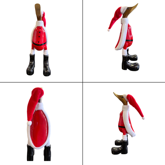 Louie – Small Santa Painted Duck | American Holiday