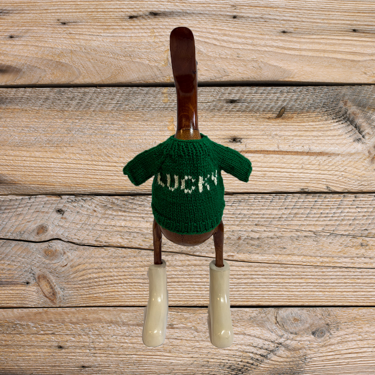 Hand Knit Lucky Duck Sweater