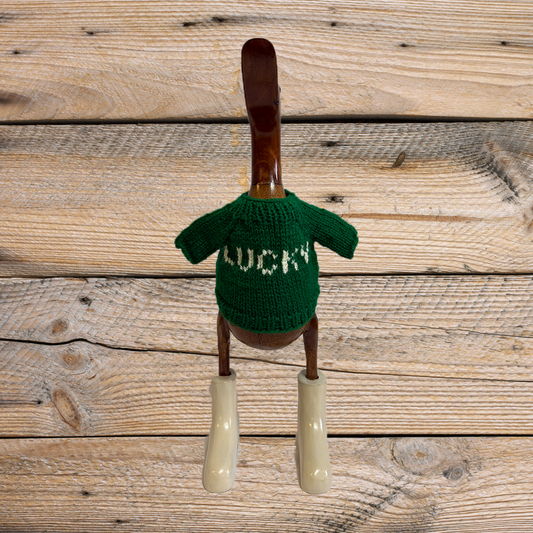 Hand Knit Lucky Duck Sweater
