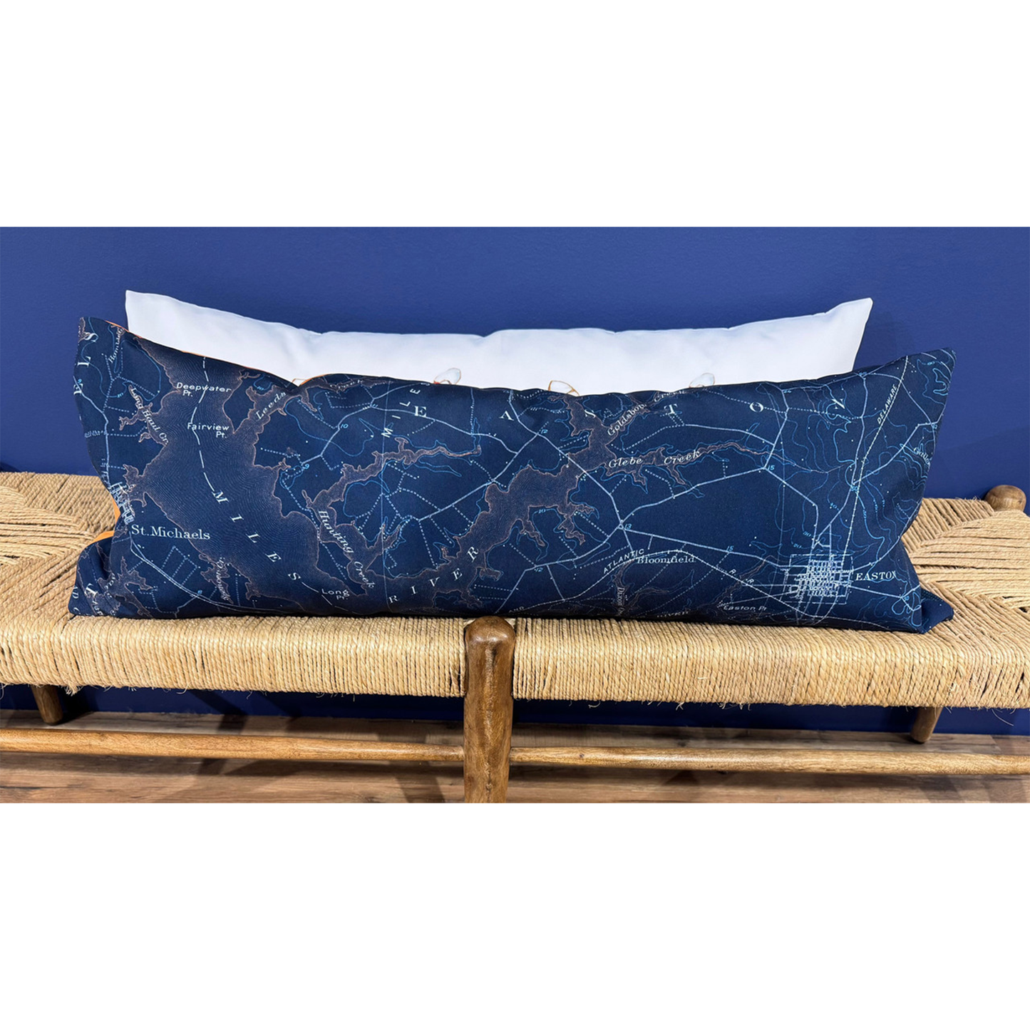 Lumbar Pillow 38" x 16" - Map by Jeremy Joseph