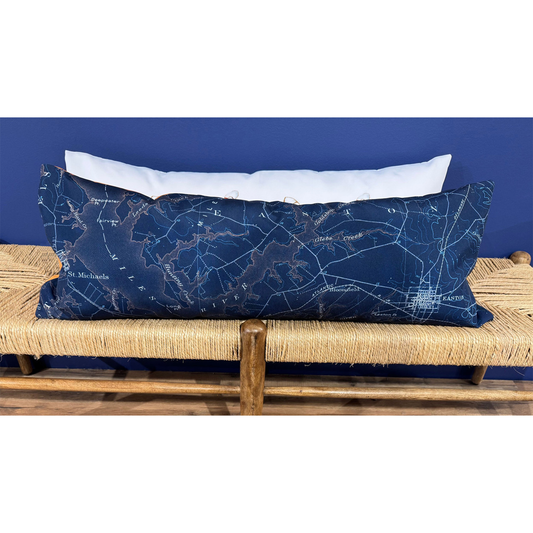 Lumbar Pillow 38" x 16" - Map by Jeremy Joseph