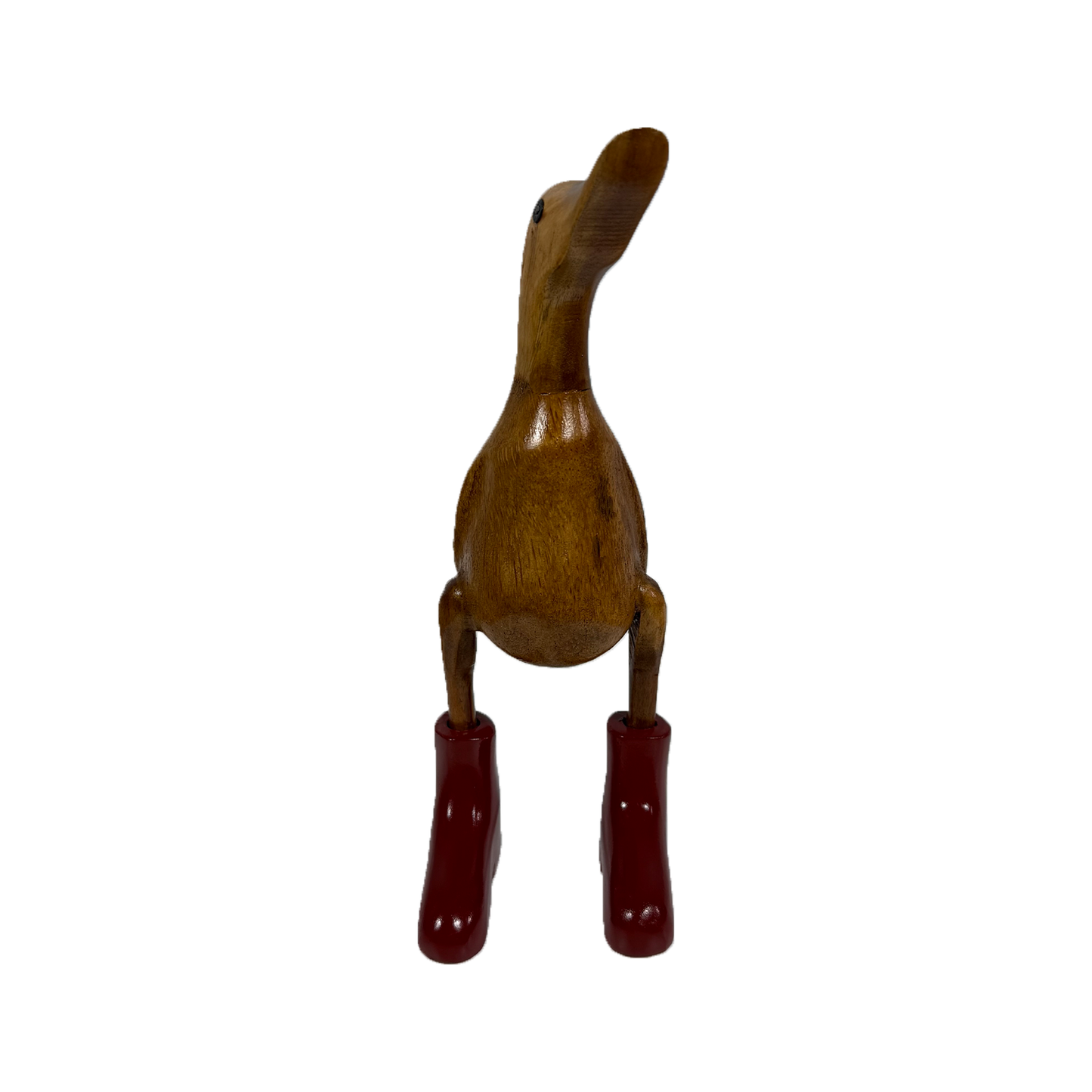 Small red duck figurine named Morgan from the COLLAB BY AMERICAN/HOLIDAY™ holiday collection, featuring a classic boot design.