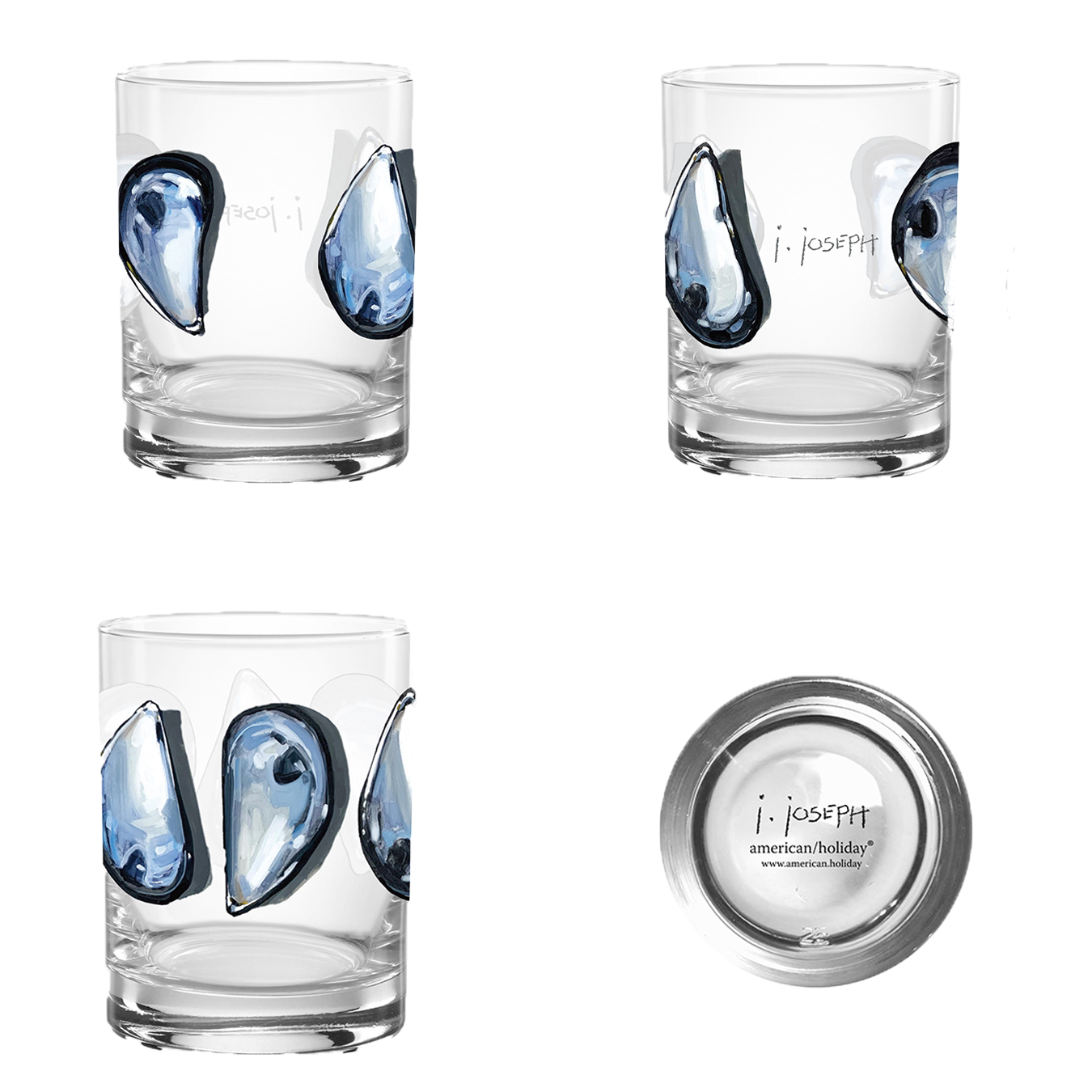 14oz Rocks Glass - Mussels by Jeremy Joseph