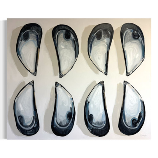 Eight Mussel Shells by Jeremy Joseph