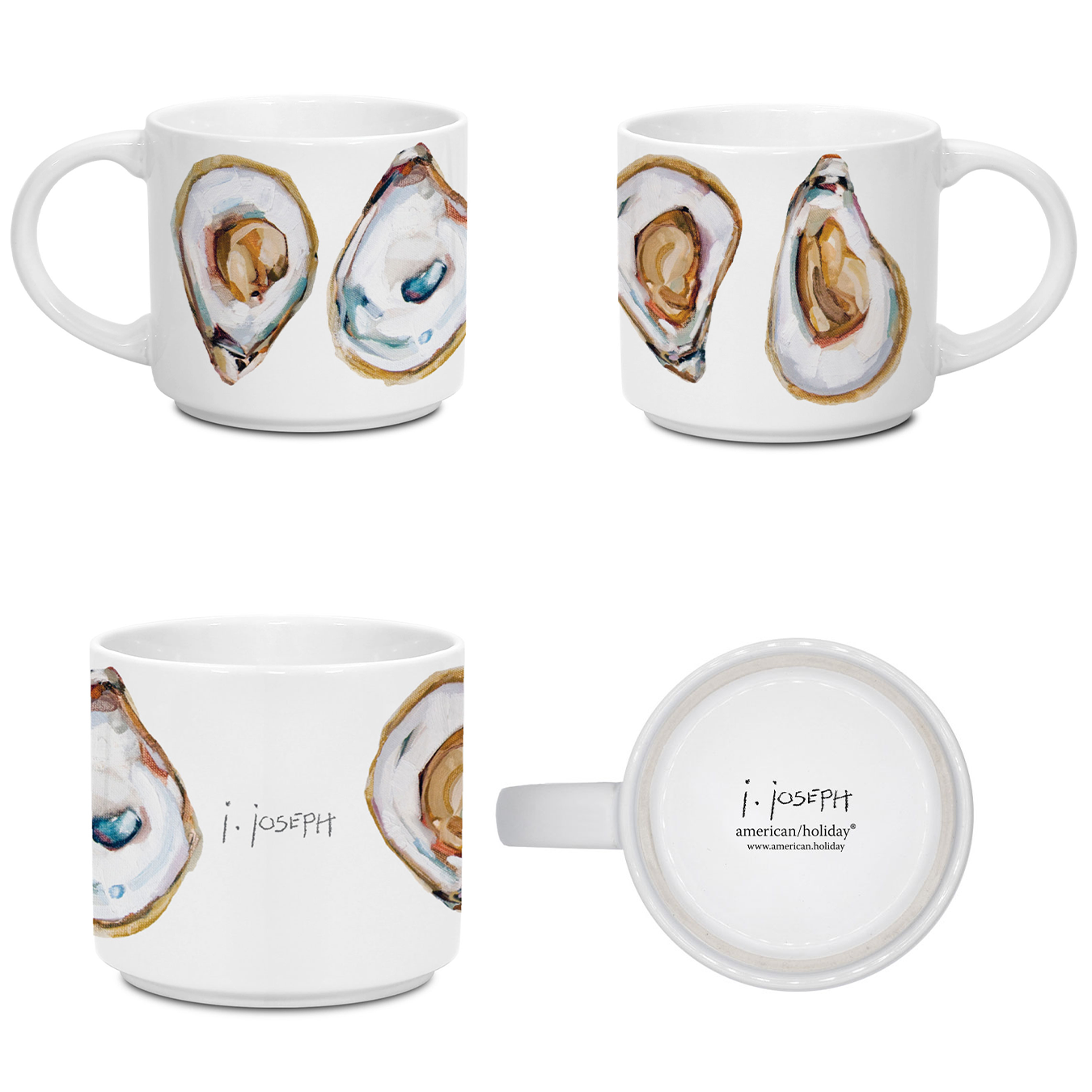 14oz Ceramic Mug - Oysters by Jeremy Joseph