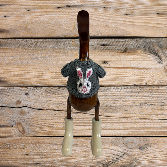 Hand Knit Easter Bunny Rabbit Duck Sweater