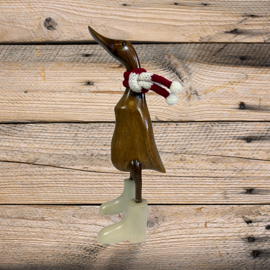 Hand Knit Candy Cane Duck Scarf