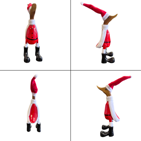 Stevie – Small Santa Painted Duck | American Holiday