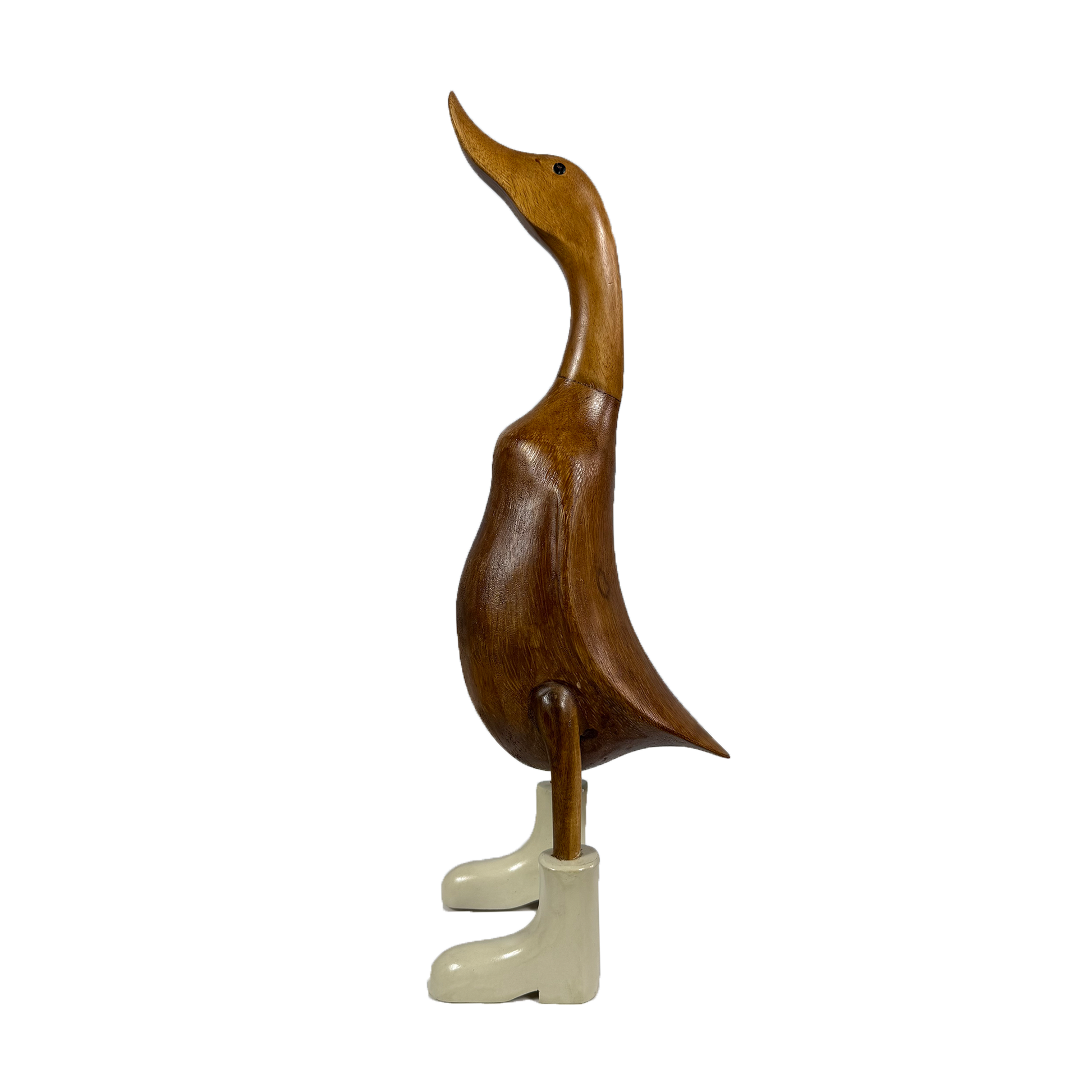 Large ivory duck figurine named Taylor from the COLLAB BY AMERICAN/HOLIDAY™ collection, shown from a side view.