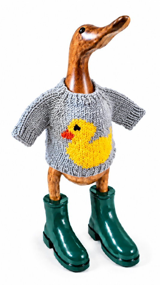 Hand Knit Rubber Ducky Duck Sweater