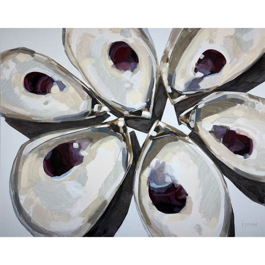 Six Oyster Shells by Jeremy Joseph